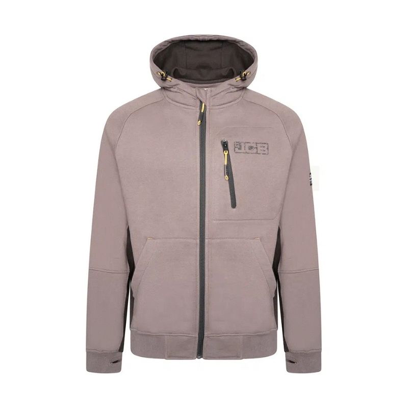 JCB Trade Grey Zip Thru Hoodie