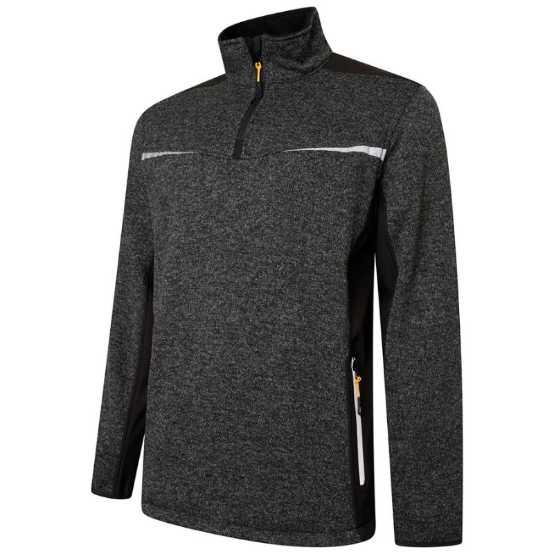 JCB TRADE ELMHURST II GREY QUARTER ZIP KNITTED JUMPER (3)